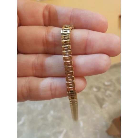 Zara Rainbow Emerald Cut Rectangle Multi-Color Baroque Crystals Bead Bracelet - Picture 17 of 17